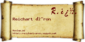 Reichart Áron névjegykártya
